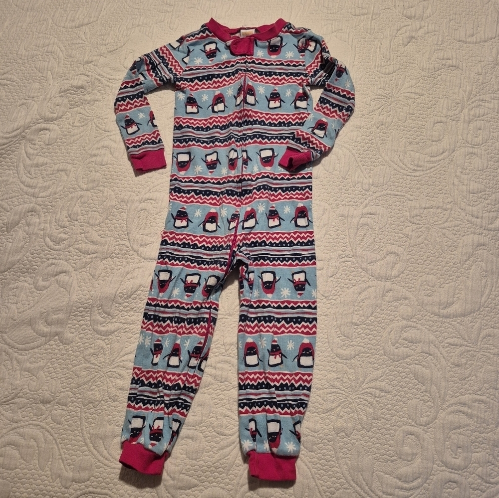Gymboree boys size 2T penguin zip up footless pajama